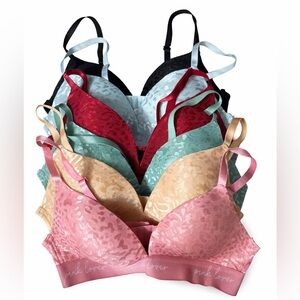 Pink Lover Wireless Leopard Print Bras Set of 6